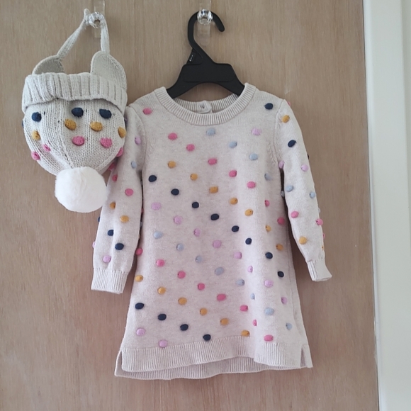 GAP Other - 2/$10: Baby Gap warm cotton sweater dress+ hat